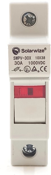 Solarwize Protection – Solar PV Fuse Holder DC 10X30mm 30Amp.1000V ( No Fuse) Hardwire Kit
