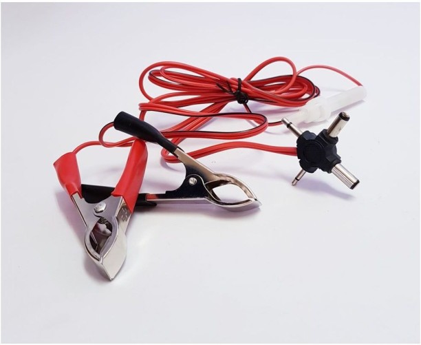 Tg Power Cable with 4-Way Multi Plug, Fuse Holder & Battery Clips Wiring Harness
