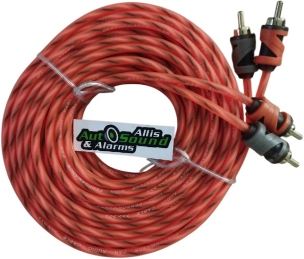 Bassmasters Connex RC5 Rca Plugs 5 Metre (2 Male to 2 Male) Hardwire Kit