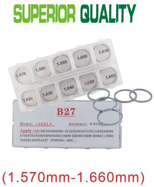 Huanix Car Engine Parts B21 B41 B37 B27 B48 B23 B24 Common Rail Injector Adjustment Gasket Washer DENSO Diesel Injector Washer~19012 for  OEM Automotive and motorcycle parts Compressed Air System for  Car