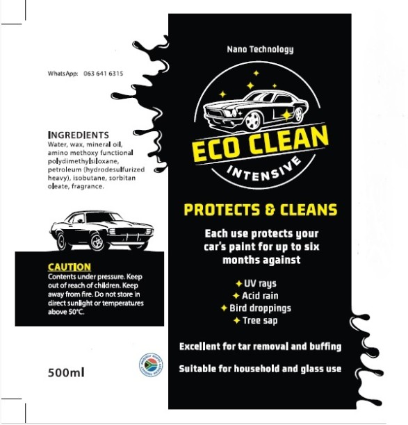 Eco Clean Intensive - Protects & Cleans ECI SA Liquid Vehicle Glass Cleaner