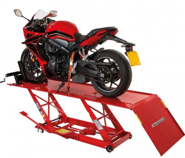 Clarke CML3 450kg Foot Pedal Operated Hydraulic Motorcycle Lift Vehicle Jack