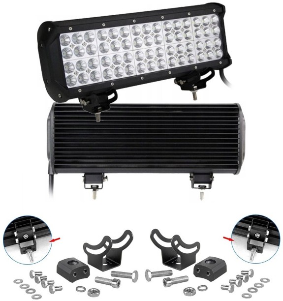 Royal Emperor Rectangular 180W New Generation CREE LED Quad Panel Optical Lens Light Bar, Work Light Bar DC10~30V. 60pcs 3W Ultra Bright CREE LED Chips. Fast Response, No Flickering, Vibration-Proof, Long Lifespan. Back Up Lamp, Fog Lamp, Headlight All Vehicles DC10~30V LED for All Vehicles DC12V. (12.24 V, 180 W)