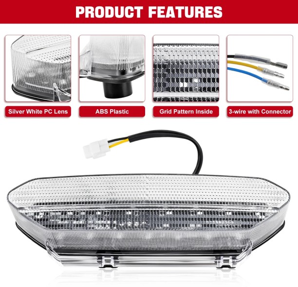 Maxpower Transparent Back Up Lamp Car LED for Harley (12 V, 1 W)