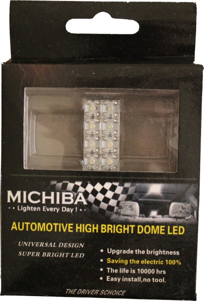 Michiba Car Interior LED Dome Light (8xLED) T10/W5W Ba9s T10/31mm Festoon Interior Light Car LED for Multiple (12 V, 4 W)