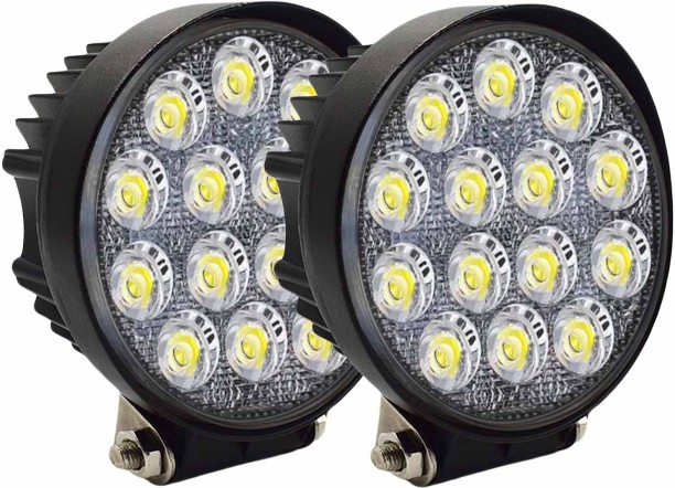 FocusLights Round Working Car Lights Spot Light 2000lm 5cm Thickness Headlight Universal LED (32 V, 42 W)