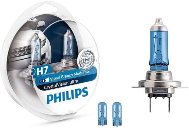 Philips H7 CrystalVision ULTRA MOTO 12972CVUSM Headlight Car, Motorbike, Truck Halogen for TOYOTA, FORD, ISUZU, SUZUKI, VW, OPEL, MAHINDRA, RENAULT, NISSAN, BMW, MERCEDES, audi (12 V, 55 W)