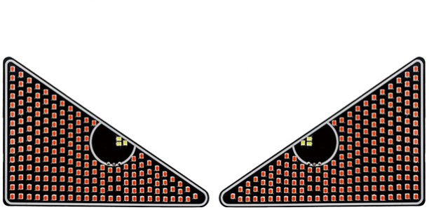 Ekoshay LED light Y2 red triangle eyes Interior Light Universal type LED (5 V, 5 W)