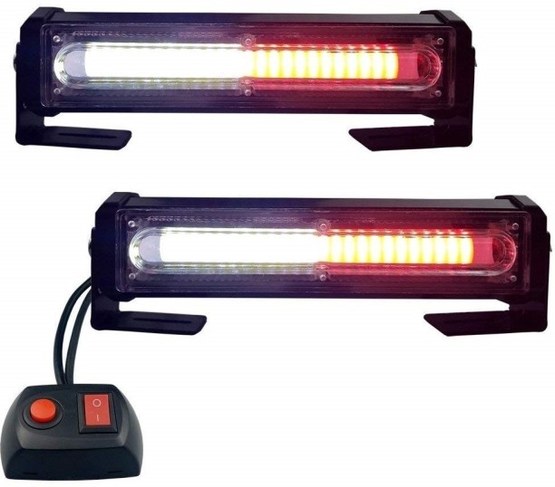 Royal Emperor Red Plus Cool White Flash Strobe Grille Cluster COB LED Lights for Motor Vehicles 12V. Side Marker All Types 12V LED for All Types 12V (12 V, 40 W)