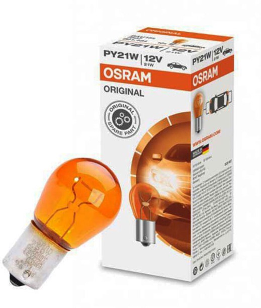 Osram PY21W Single Contact Indicator Light Car Incandescent for Various Brands (12 V, 21 W)