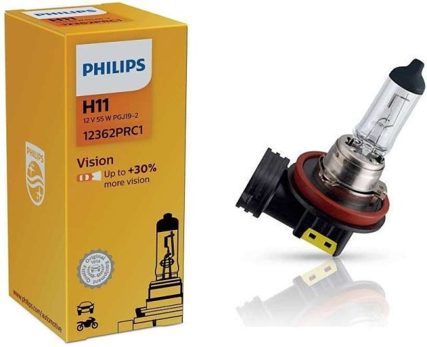 Philips H11 Vision 12362PRC1 Headlight Car, Motorbike, Truck Halogen for TOYOTA, FORD, ISUZU, SUZUKI, VW, OPEL, MAHINDRA, RENAULT, NISSAN, BMW, MERCEDES, audi (12 V, 55 W)