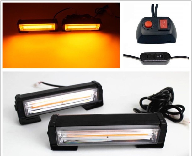 Royal Emperor Amber Orange Yellow COB LED Flash Strobe Grille Bumper Cluster Lights 12V. Side Marker All Types 12V LED for All Types 12V (12 V, 40 W)