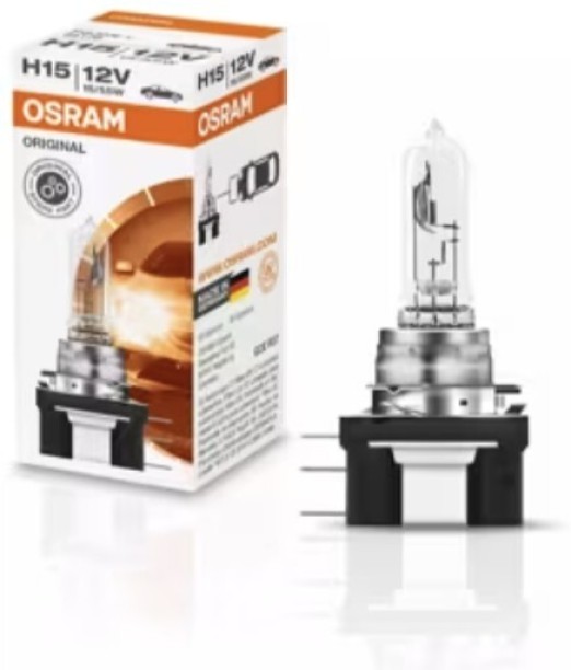 Osram ORIGINAL LINE H15 Headlight Bulb Halogen for Halogen Headlights (12 V, 55 W)