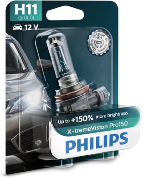 Philips H11 X-tremeVision Pro150 12362XVPB1 Headlight Car, Motorbike, Truck LED for TOYOTA, FORD, ISUZU, SUZUKI, VW, OPEL, MAHINDRA, RENAULT, NISSAN, BMW, MERCEDES, audi (12 V, 55 W)