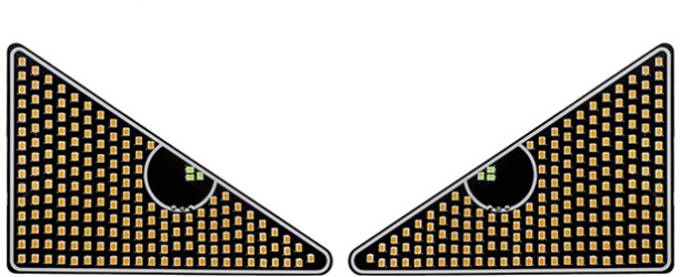 Ekoshay LED light Y1 yellow triangle eyes Interior Light Universal type LED (5 V, 5 W)