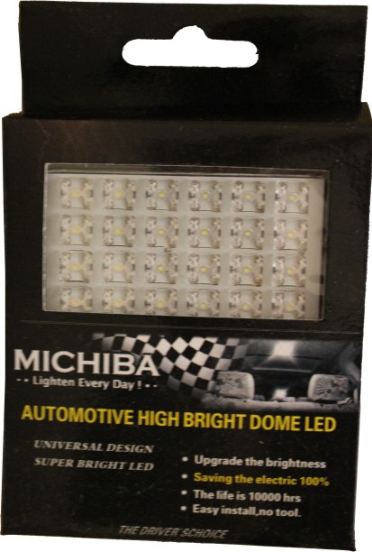 Michiba Car Interior LED Dome Light (24xLED) T10/W5W Ba9s T10/31mm Festoon Interior Light Car LED for Multiple (12 V, 4 W)