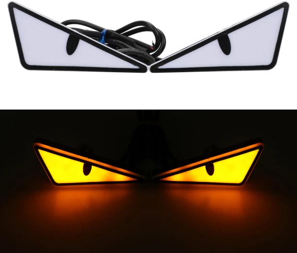 LuckyUnion Motorcycle license plate screw light triangle devil eye modified universal motorcycle decorative accessories lamp License Plate Light Universal LED (12 V, 5 W)