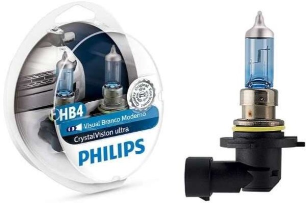 Philips HB4 CrystalVision ULTRA 9006CVUSM Headlight Car, Motorbike, Truck Halogen for TOYOTA, FORD, ISUZU, SUZUKI, VW, OPEL, MAHINDRA, RENAULT, NISSAN, BMW, MERCEDES, audi (12 V, 55 W)