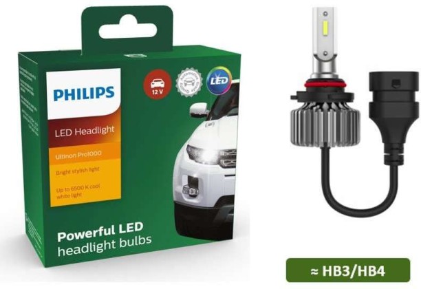 Philips HB3, HB4 Ultinon Pro1000 11005U1000X2 Headlight Car, Motorbike, Truck LED for TOYOTA, FORD, ISUZU, SUZUKI, VW, OPEL, MAHINDRA, RENAULT, NISSAN, BMW, MERCEDES, audi (12 V, 17 W)