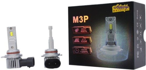 AutoStyle M3P 9012 LED Headlight Bulb – 6000K, 400% Brighter, IP67, Cooling Fan System Headlight ‎ LED for ‎ (12 V, 60 W)
