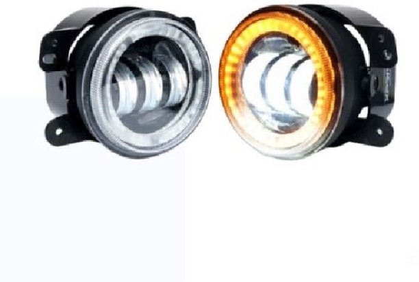 joburgdeals Angel Eye White Amber Fog Light Set with LED Main Beam Universal Jeep Style Fog Lamp motorcycle LED for 1 (200 V, 200 W)