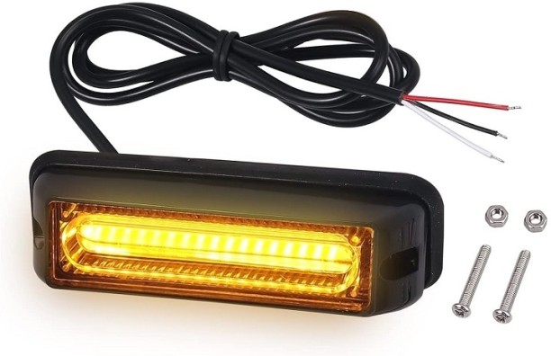 Royal Emperor Amber Orange Yellow Strobe Flash Cluster COB LED Side Marker, Grille Light, Bumper Light, Running Board Light Side Marker, Back Up Lamp, Fog Lamp All Types 12V or 24V LED for All Types 12V or 24V (12.24 V, 12 W)