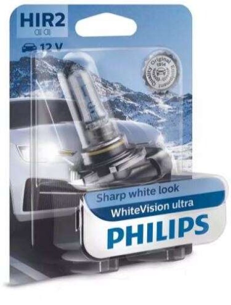 Philips HIR2 WhiteVision ULTRA 9012WVUB1 Headlight Car, Motorbike, Truck Halogen for TOYOTA, FORD, ISUZU, SUZUKI, VW, OPEL, MAHINDRA, RENAULT, NISSAN, BMW, MERCEDES, audi (12 V, 55 W)