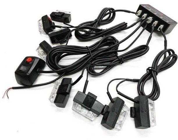 Generic 8-Lights Multifunction Strobe Bumper Beacon Indicator Light Universal LED (12 V, 16 W)