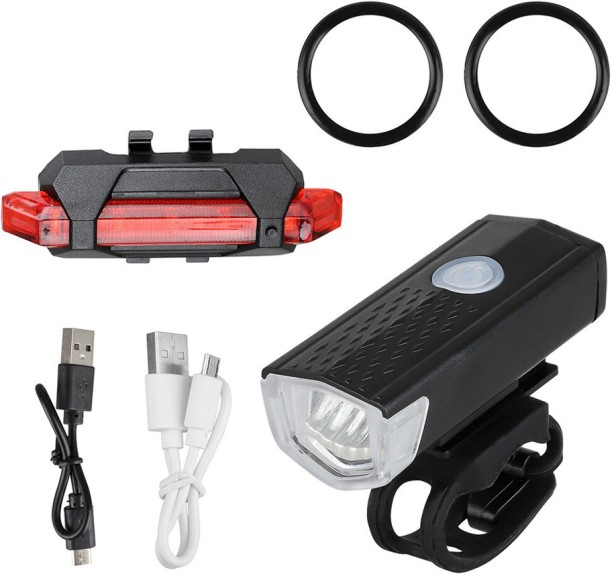 OLOEY USB rechargeable LED bicycle headlight front light tail light Tail Light bike LED for All (3 V, 5 W)