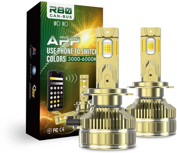 ZQI Adjustable H4 LED Headlight - 3 Light Modes 3000K, 4000K, 6000K APP Control Headlight UNIVERSAL LED for UNIVERSAL (12 V, 150 W)