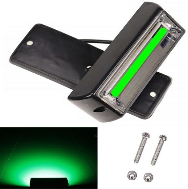 Royal Emperor Vibrant Green Strobe Flash Cluster COB LED Side Marker, Grille Light, Bumper Light, Running Board Light Side Marker, Back Up Lamp, Fog Lamp All Types 12V or 24V LED for All Types 12V or 24V (12.24 V, 12 W)