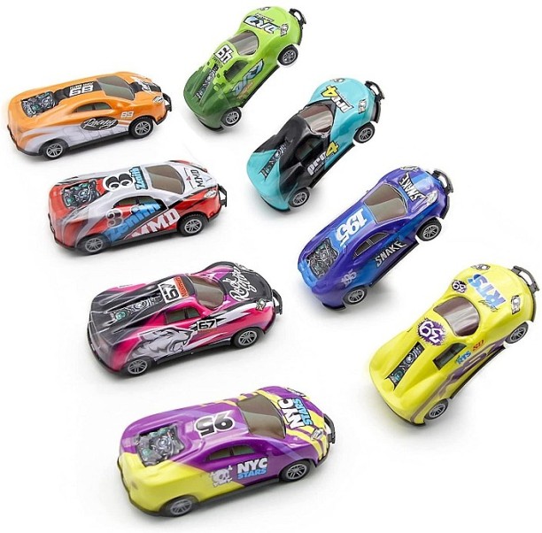 Umlozi Mini Pull Back Flip, Crash, Stunt Cars - 8 Pack