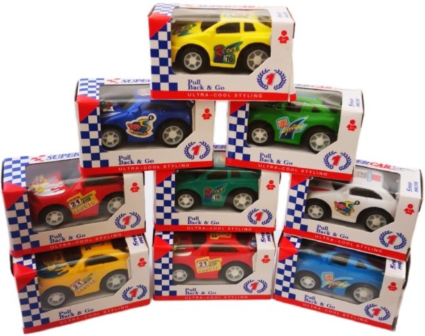 Umlozi Mini Pull-Back Toy Cars - Pack Of 9 Individually Boxed