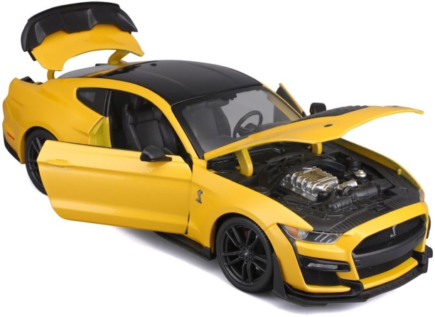 Maisto 1/18 Ford Mustang Shelby GT500 2020 - Yellow - 28cm Long