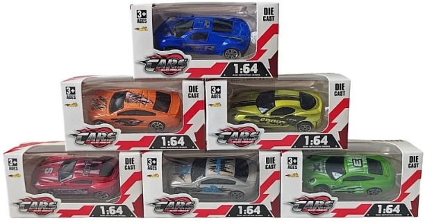 Umlozi 1:64 Die Cast Metal Cars 6 Pack- Individually Boxed - Sports Car Designs