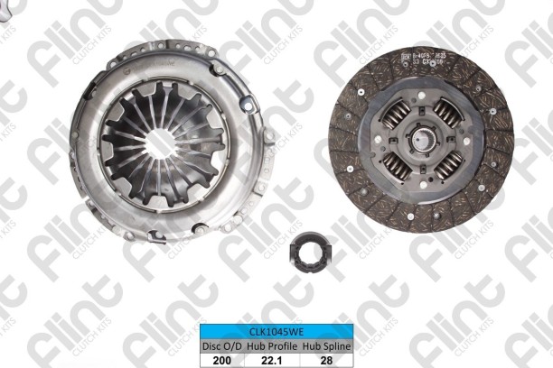 FLINT CLK1045WE(R481MK) Clutch Kit (2-Year Warranty) VW Polo 9N 1.0i 1.4i 1.6i 06-10VW UP 1.0i 55KW CHYB 15- with flat faced release bearing Metal for  VW Polo 9N 1.0/1.4/1.6 2006-2010::VW UP 1.0i 55kw 2015+ Clutch Repair Kit for  Car