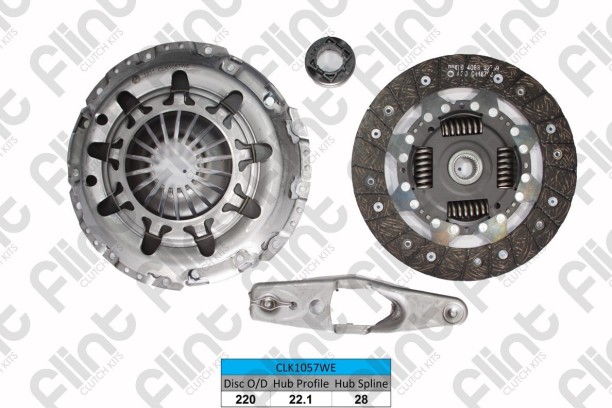 FLINT CLK1057WE(622333600) Clutch Kit (2-Year Warranty) VW Golf-5 Golf-6 A1 A3 1.2TCaddy 1.6 2.0 Sdi Tdi 04- Golf/Jetta-5 1.6i 1.6Fsi 04- Polo Classic Playa 9N R6 1.4 1.6 2.0 07 Metal for  VW Golf5/Golf6/Jetta5/Jetta6 1.2T/1.6 2006+::VW Caddy 1.6/2.0 SDI/TDI 2004+::Audi A1/A3 1.2T::VW Polo 9N/Vivo R6 1.4/1.6/2.0 2006+ Clutch Repair Kit for  Car