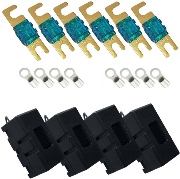 Mix Box Car Fuse and Holder Pack - 60A Copper for  car AC Repair Kit for  Car