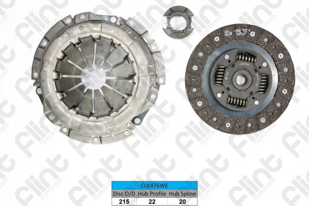 FLINT CLK476WE(R238MK) Clutch Kit (2-Year Warranty) Getz 1.4 1.6Elantra J2 1.6 95-02 Getz 1.4i 06- Getz 1.6i 04-06 i20 1.4i 74kw 09- Metal for  Hyundai Getz 1.4/1.6 2006+::Hyindai Elantra J2 1.6 95-2002::Hyundai i20 1.4i 74kw 2009+:: Clutch Repair Kit for  Car