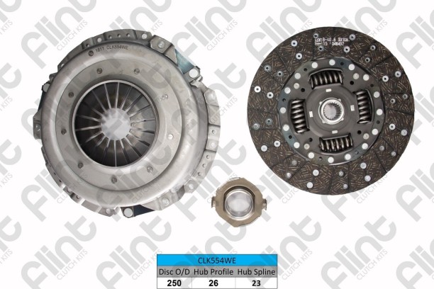 FLINT CLK554WE(R277MK) Clutch Kit (2-Year Warranty) Mazda B2500 2.5TDB2500 B2500TD B2600 4x4 LDV Ford Courier Ranger 2500 86- 23 Spline Metal for  Ford Ranger/Courier 2500 86+ 4x4::Mazda Drifter B2500/B2600 4x4 Clutch Repair Kit for  Car