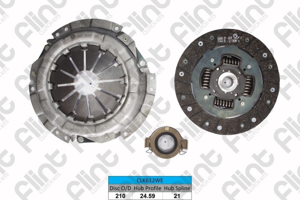 FLINT CLK612WE(R307MK) Clutch Kit (2-Year Warranty) Toyota Corolla RUNX 1.6 1.8 16V 0Corolla 1.6 1.8 87-08, Rav4 1.8 00-05, MR2 1.8 99-07, Verso 1.6 1.8 04-09, Corolla 160i VVTi 02-07 Metal for  Toyota Corolla/Run-X 1.6/1.8::Toyota Rav4 1.8 2002-2005::Toyota Verso 1.6/1.8 2004-2009::Toyota Corolla 160i 2002-2007 Clutch Repair Kit for  Car