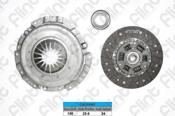 FLINT CLK158WE(R79MK) Clutch Kit (2-Year Warranty) Nissan 1-Tonner Hardbody 2.0 2.4Nissan 1-Tonner Hardbody NP300 Sani Cabstar 2.0 2.4 4x4 Safari 2.8 83-89 Skyline 3.0SGLi 87-92 Metal for  Nissan 1-Tonner/Hardbody/NP300 2.0/2.4 2x4 & 4x4 Clutch Repair Kit for  Car