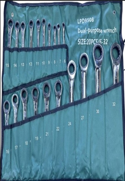 Wrench set 20 Pieces Dual-Purpose Wrench set/6-32MM Steel for  All Types Handbrake Repair Kit for  Motorbike