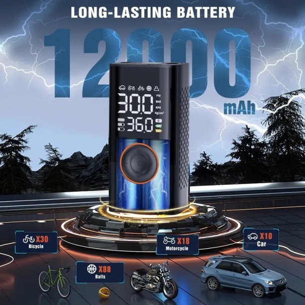 tire pump Portable Cordless Mini Air Pump Plated for  Suitable for R15 tire AC Repair Kit for  Car