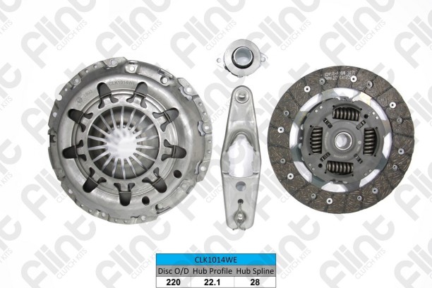 FLINT CLK1014WE(R507MK) Clutch Kit (2-Year Warranty) VW Polo Golf-5 1.6 1.2TSIPolo Vivo Hatch 1.4i 1.6i 10- Caddy 1.6 1.2TSI 2.0Sdi Golf 5 Clutch fork included 6R 6C 3-In-1 Kit Metal for  VW Polo/Polo Vivo 1.4i/1.6i 2010+::VW Golf5 1.6/1.2TSi::VW Caddy 1.6/1.2TSi/2.0SDi:: Clutch Repair Kit for  Car