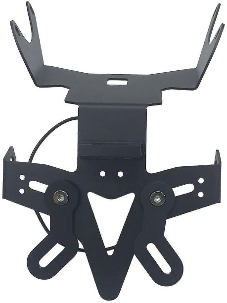 PJ 9442111197971 Basic Twin-tube License Plate Frame With Light Scratch Proof Modified Motorcycle Tail Tidy Fender Rear Bracket For Cbr650r for  universal Shock Absorber for  motobike