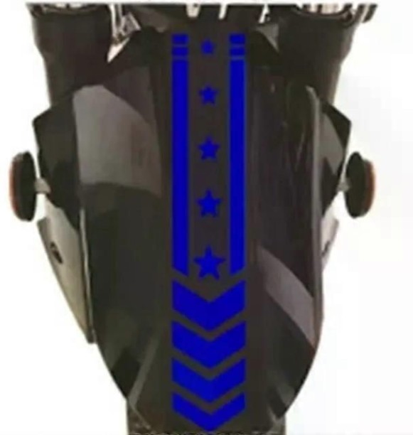 LP 9442111317461 Basic Twin-tube (Blue)Motorcycle Fender Stickers Scooter Refit Decals Striped Reflective Stickers Decorative Waterproof for  universal Shock Absorber for  motobike