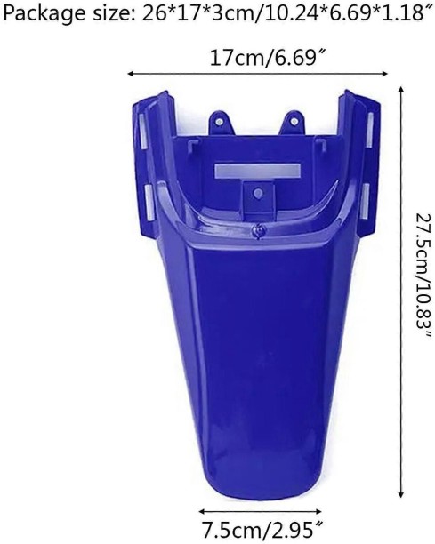 Bike Spare Parts 9442111230845 Basic Twin-tube Professional Cycling Equipment Plastic Rear Fenders Mudguard for Motorbike Bike Motorcycle Modification for  universal Shock Absorber for  motobike