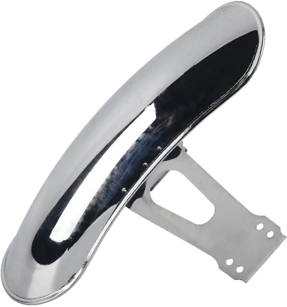 MN 9442111208158 Basic Twin-tube Motorcycle Front Fender Motorcycle Front Mudguard Fairing Mudguard Cover for CG125 Retro Chrome for  universal Shock Absorber for  motobike