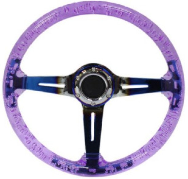 Autostyle Universal Concave Sports 14 Inch Steering Wheel Resin Gel Design Steering Column